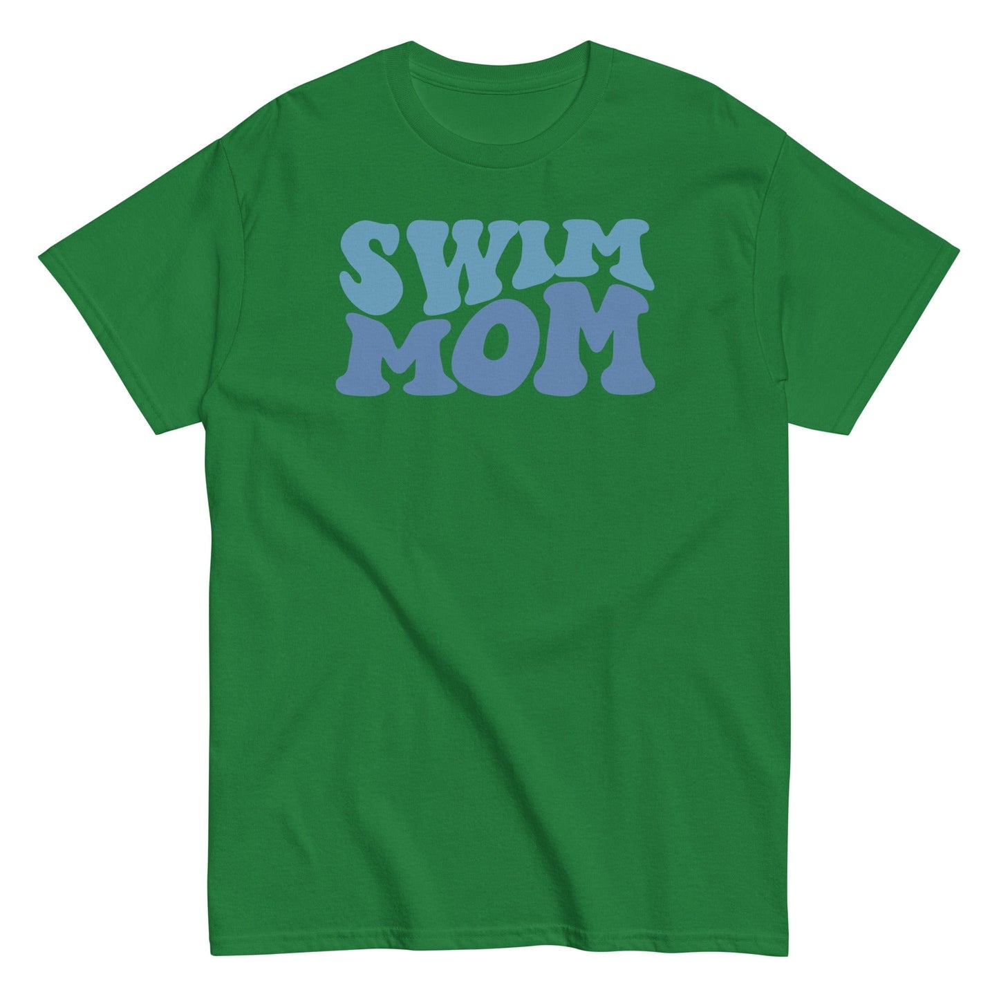 "Swim Mom" Retro Bubble T-Shirt Turf Green / S Spirit Gear Collective T-Shirt