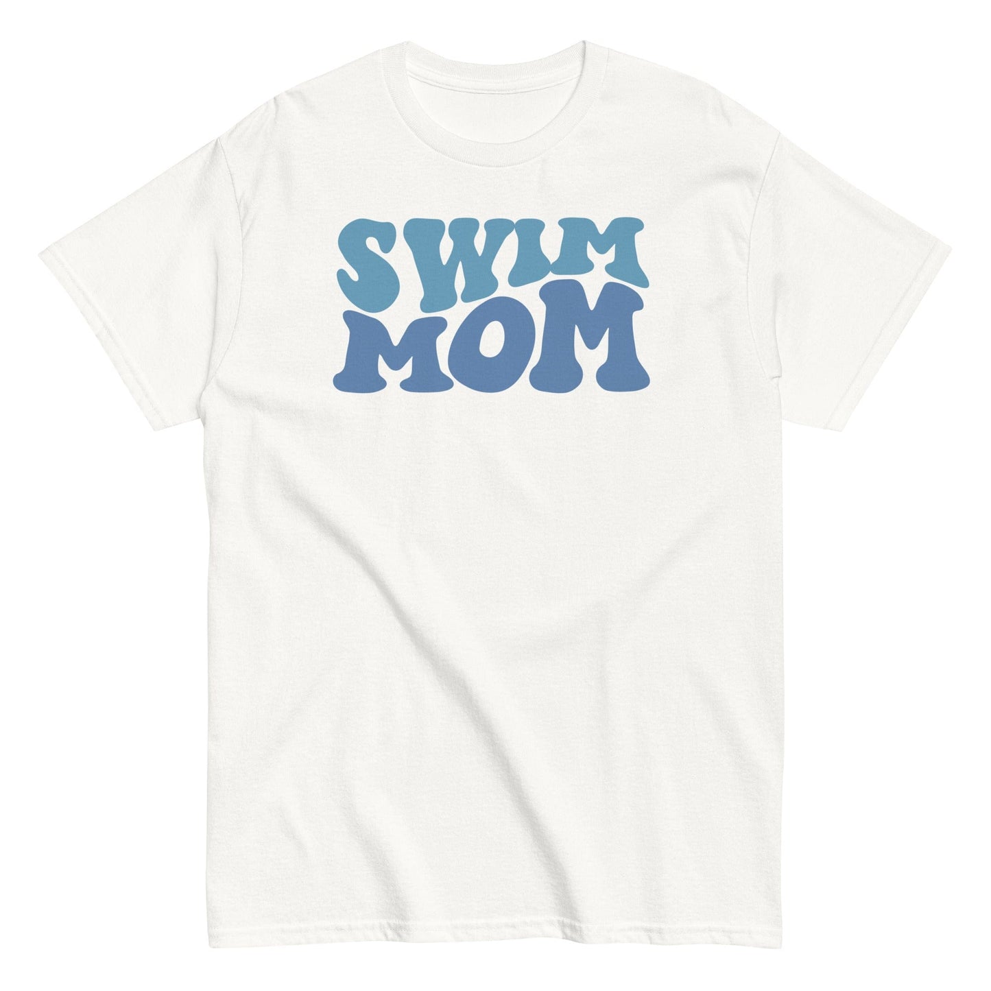 "Swim Mom" Retro Bubble T-Shirt White / S Spirit Gear Collective T-Shirt