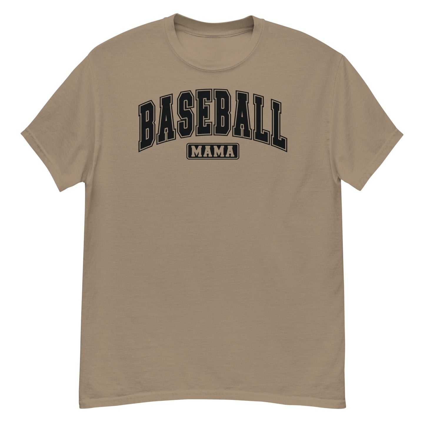 Varsity Style Baseball Mama Shirt - Black Text Brown Savana / S Spirit Gear Collective T-Shirt