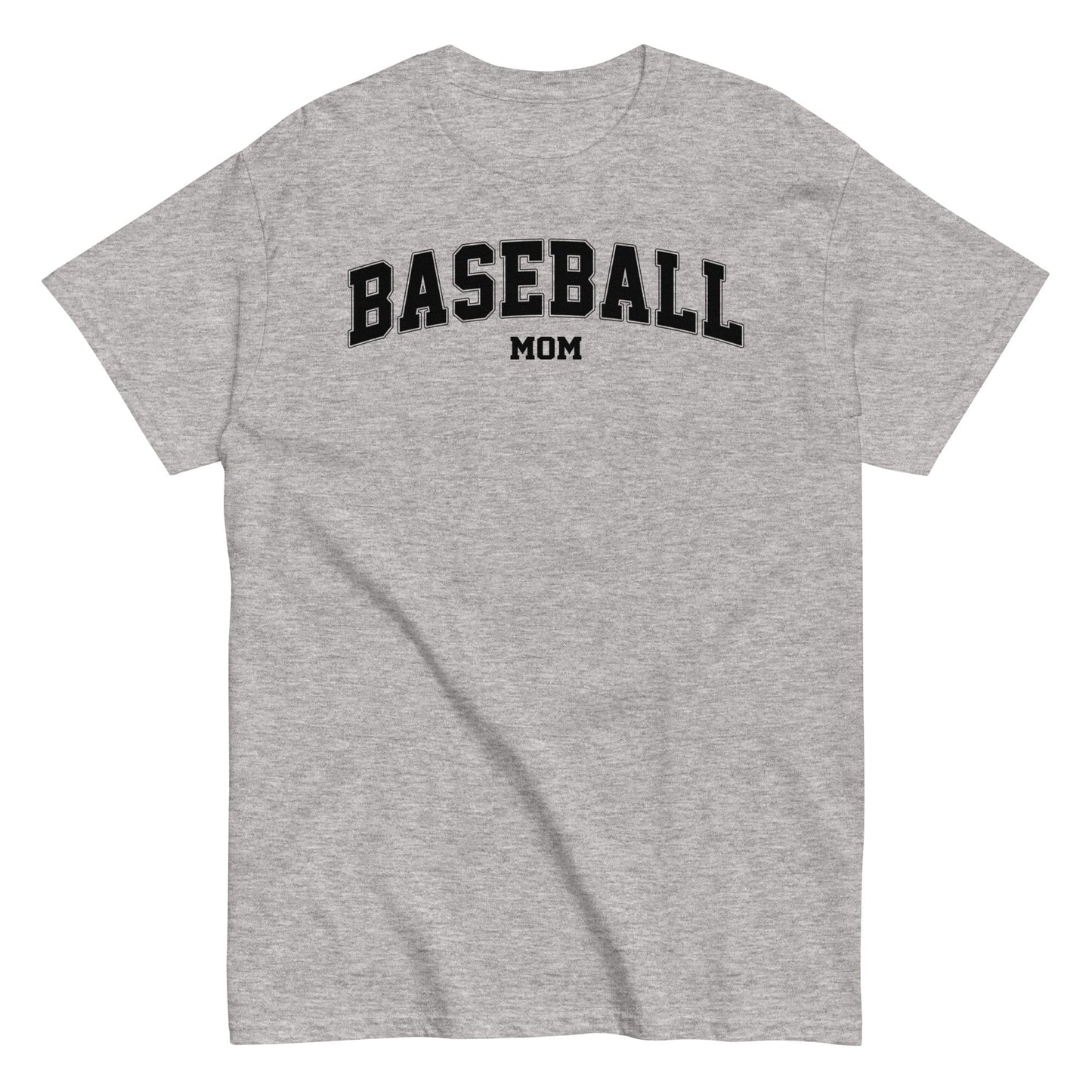 Varsity Style Baseball Mom Shirt - Black Text Sport Grey / S Spirit Gear Collective T-Shirt