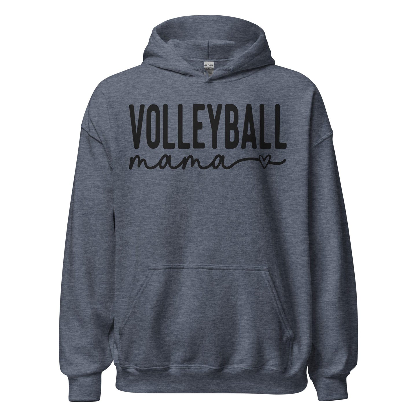 Volleyball Mama Hoodie – Soft Script Style Heather Sport Dark Navy / S Spirit Gear Collective Hoodie