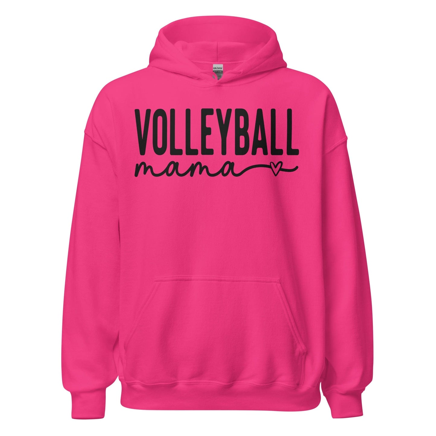 Volleyball Mama Hoodie – Soft Script Style Heliconia / S Spirit Gear Collective Hoodie