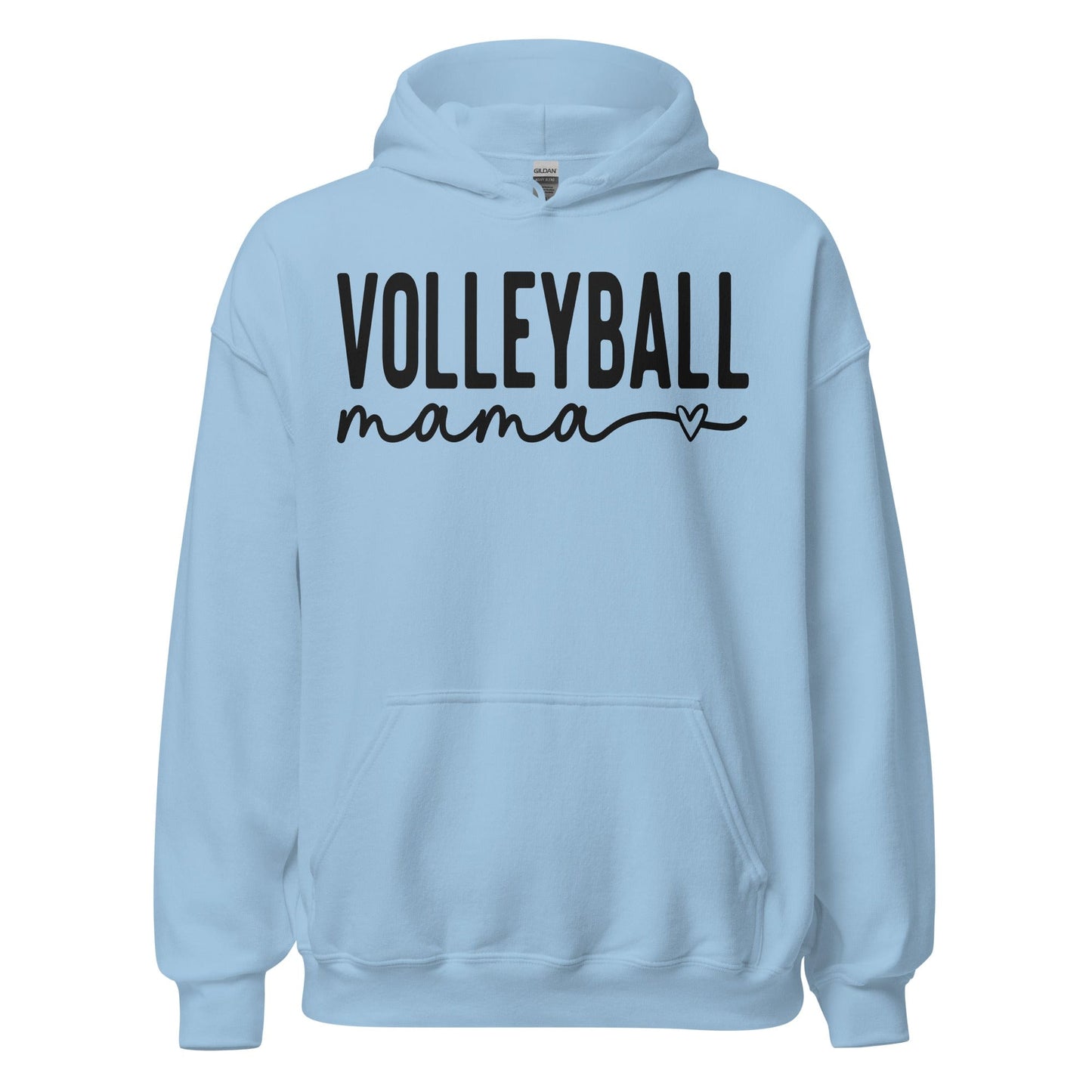 Volleyball Mama Hoodie – Soft Script Style Light Blue / S Spirit Gear Collective Hoodie