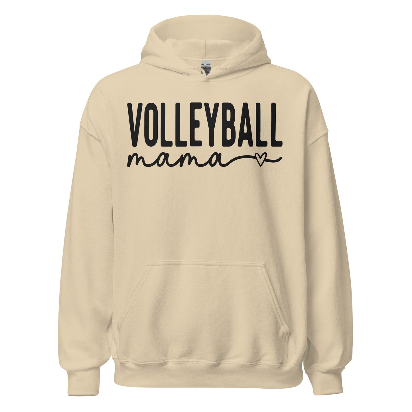 Volleyball Mama Hoodie – Soft Script Style Sand / S Spirit Gear Collective Hoodie