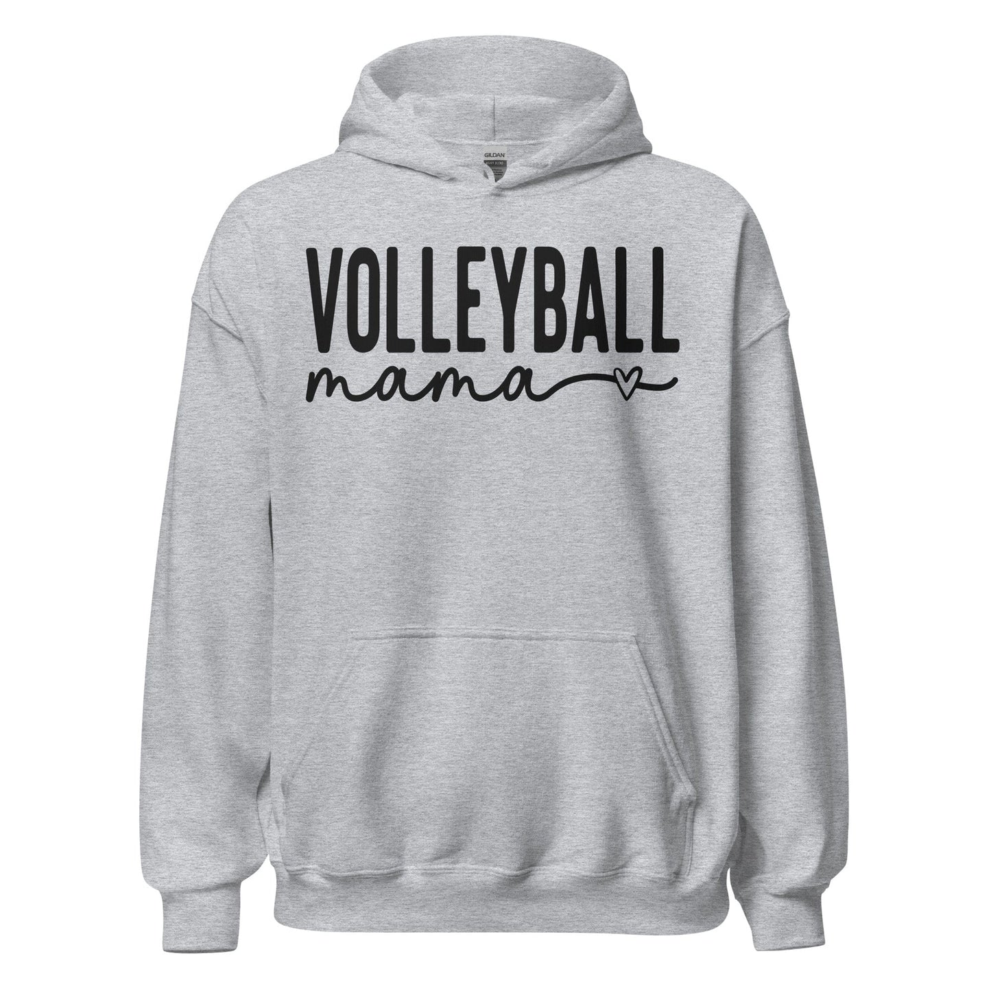 Volleyball Mama Hoodie – Soft Script Style Sport Grey / S Spirit Gear Collective Hoodie