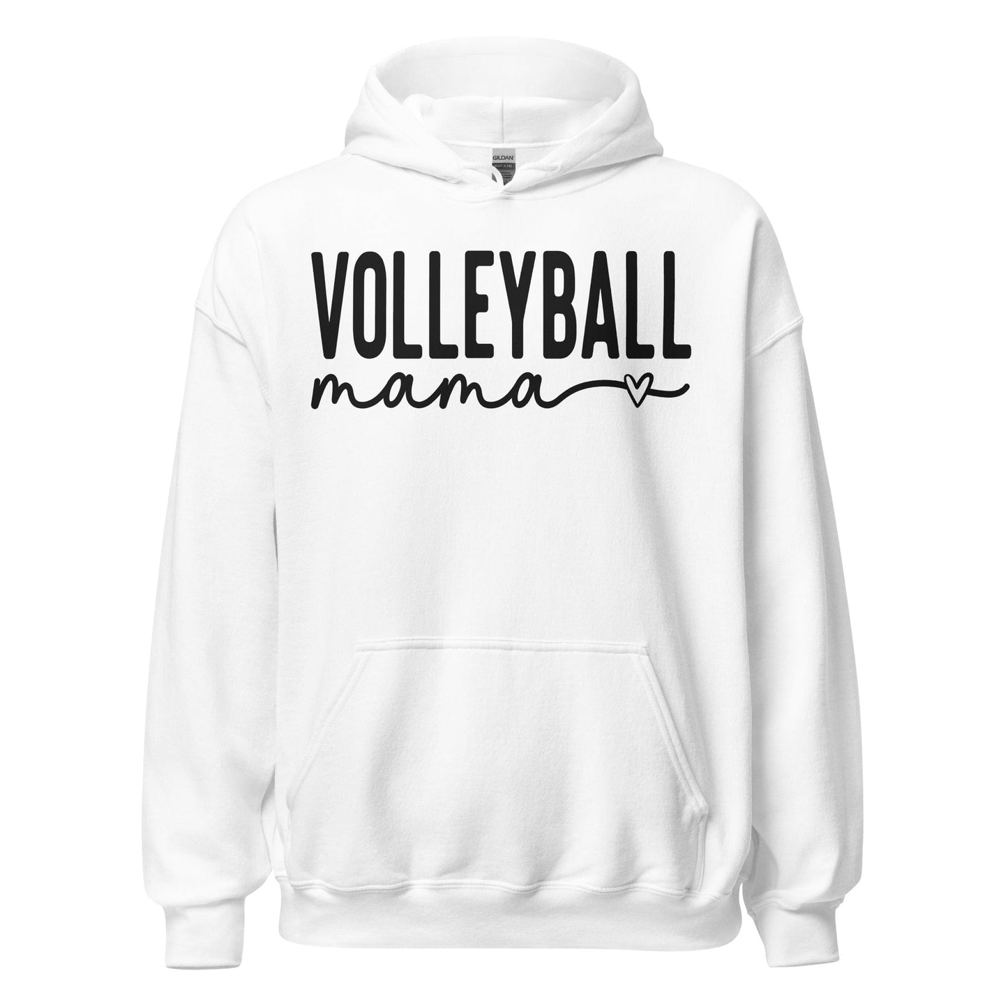 Volleyball Mama Hoodie – Soft Script Style White / S Spirit Gear Collective Hoodie