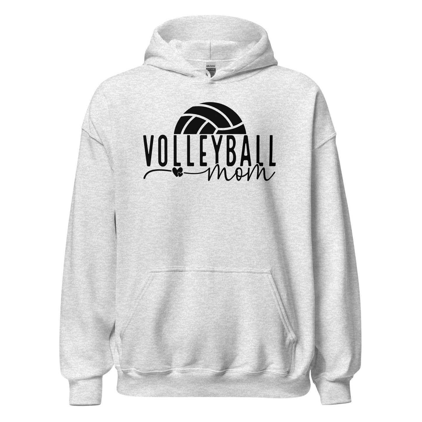 Volleyball Mom Hoodie with Ball Accent Ash / S Spirit Gear Collective Hoodie