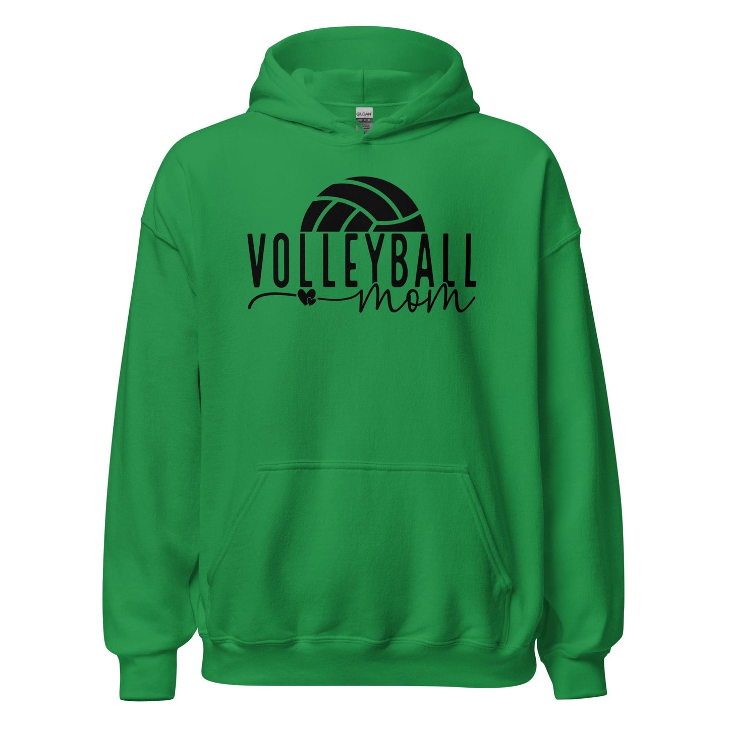 Volleyball Mom Hoodie with Ball Accent Irish Green / S Spirit Gear Collective Hoodie