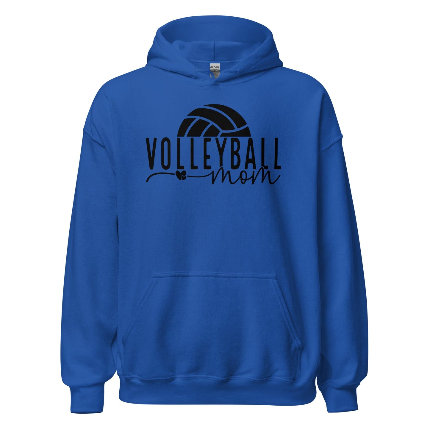 Volleyball Mom Hoodie with Ball Accent Royal / S Spirit Gear Collective Hoodie