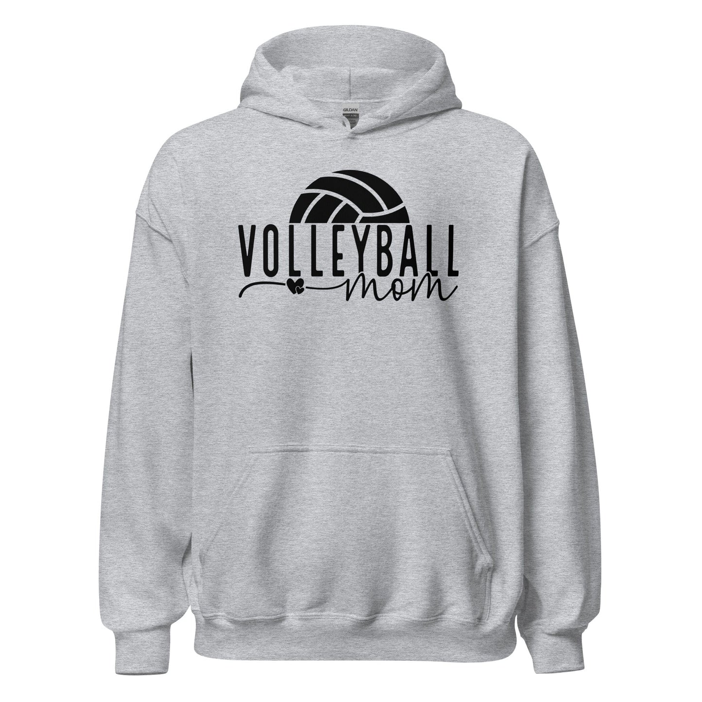Volleyball Mom Hoodie with Ball Accent Sport Grey / S Spirit Gear Collective Hoodie