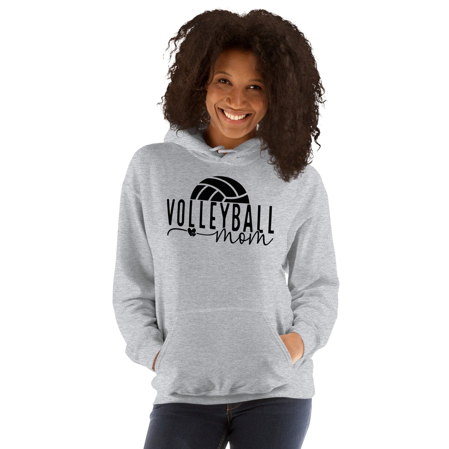Volleyball Mom Hoodie with Ball Accent Spirit Gear Collective Hoodie