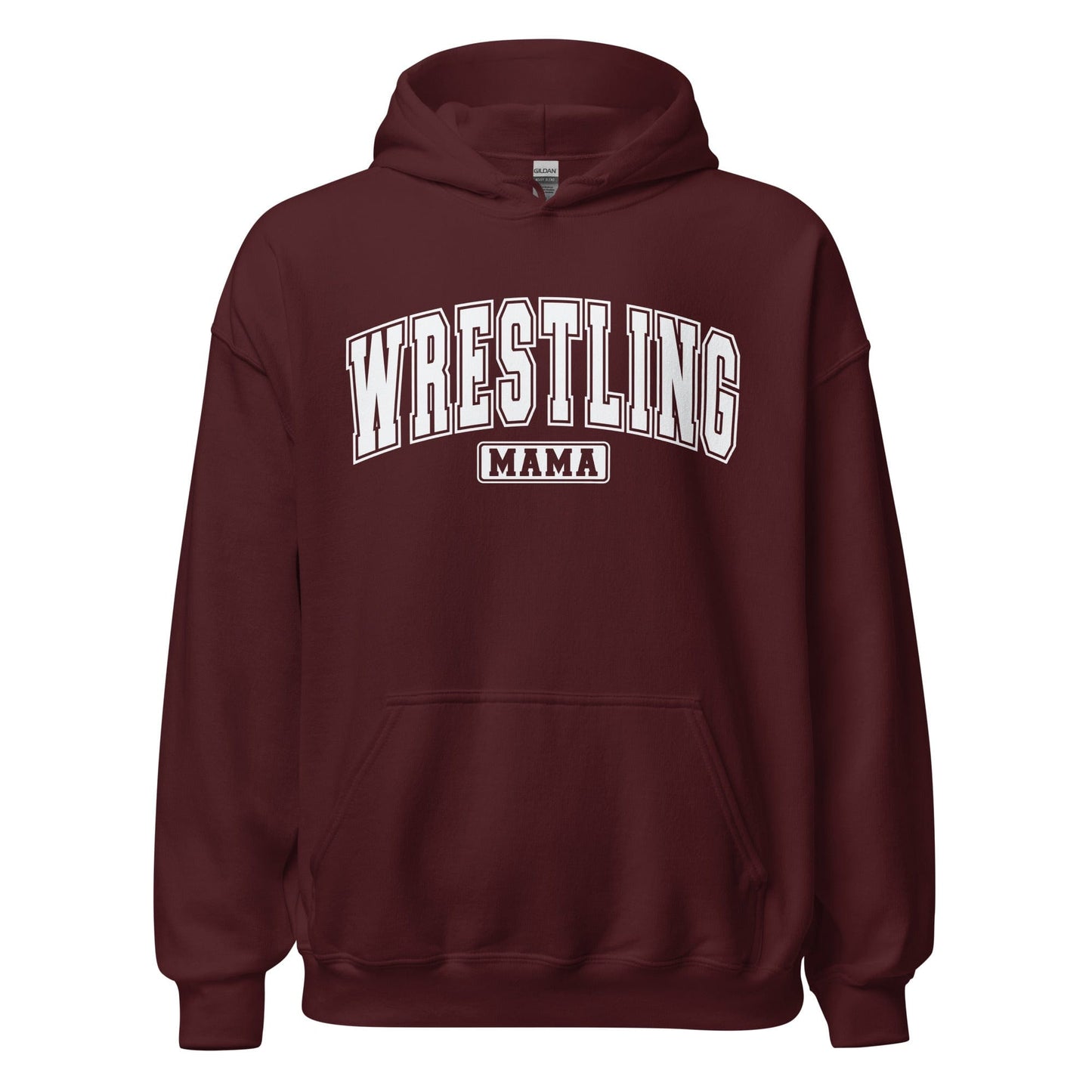 Wrestling Mama Hoodie Maroon / S Spirit Gear Collective Hoodie
