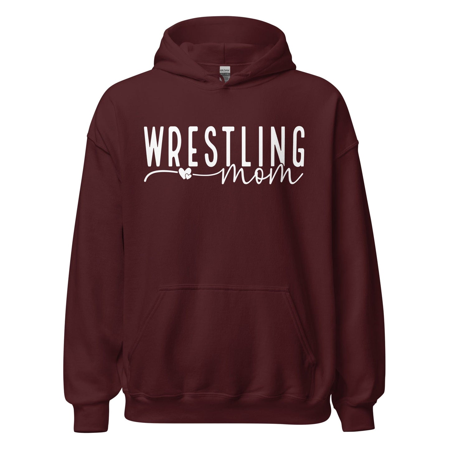 Wrestling Mom Hoodie Maroon / S Spirit Gear Collective Hoodie