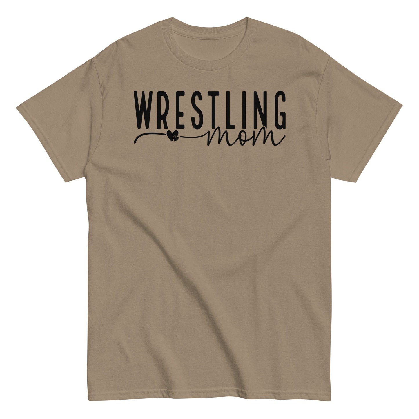 Wrestling Mom Shirt - Black Text Brown Savana / S Spirit Gear Collective T-Shirt