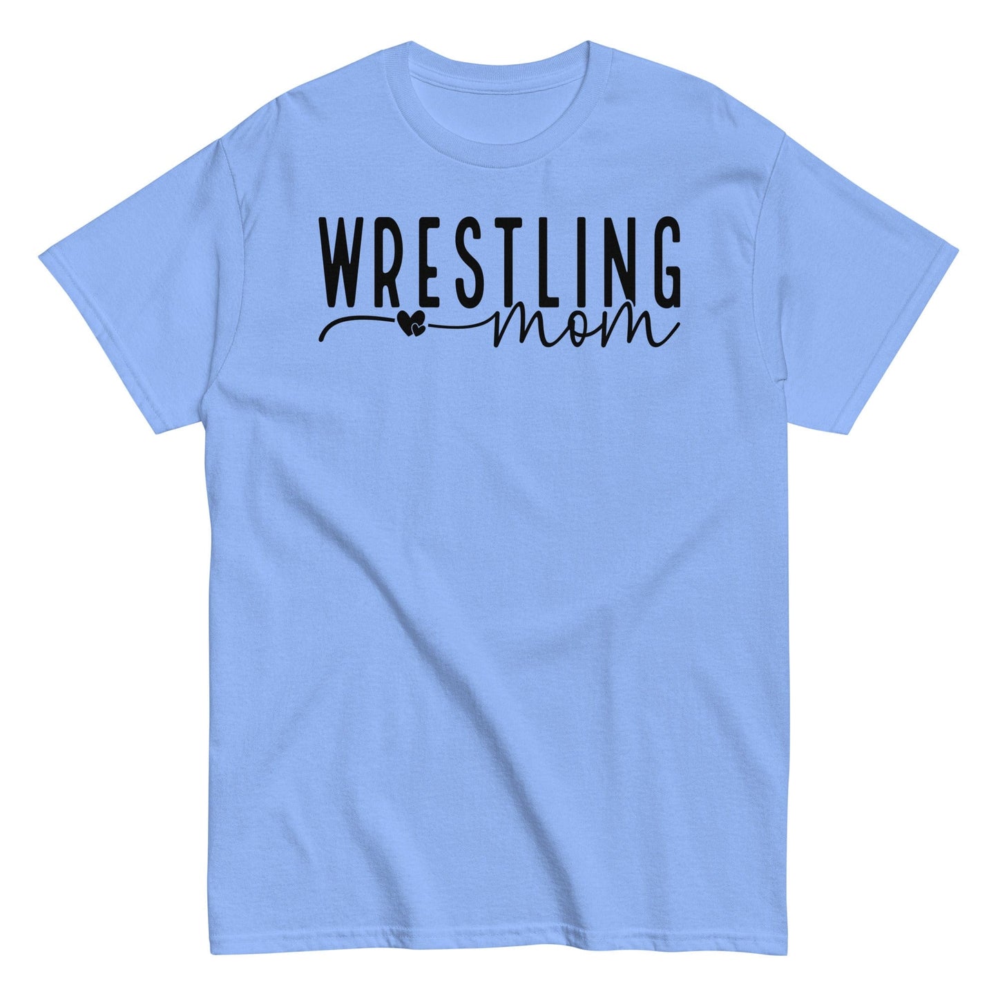 Wrestling Mom Shirt - Black Text Carolina Blue / S Spirit Gear Collective T-Shirt
