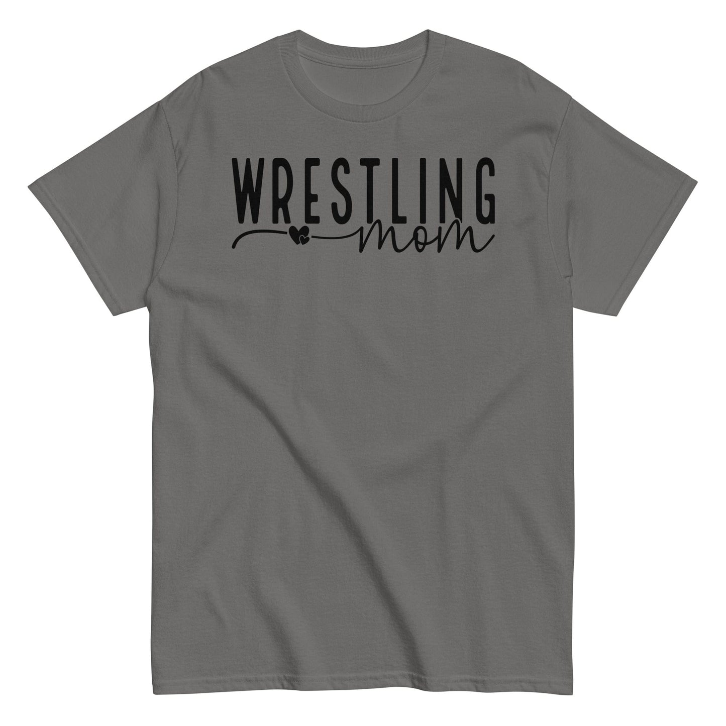 Wrestling Mom Shirt - Black Text Charcoal / S Spirit Gear Collective T-Shirt