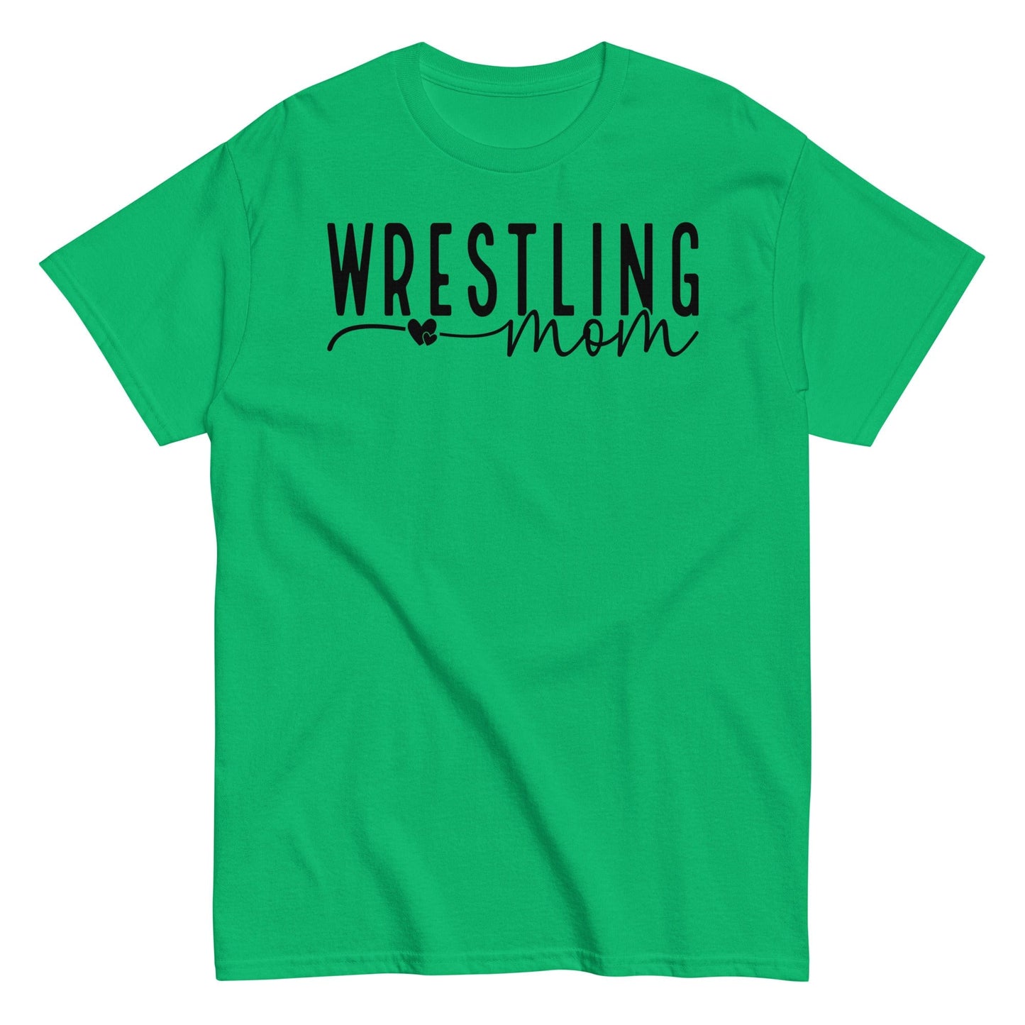 Wrestling Mom Shirt - Black Text Irish Green / S Spirit Gear Collective T-Shirt
