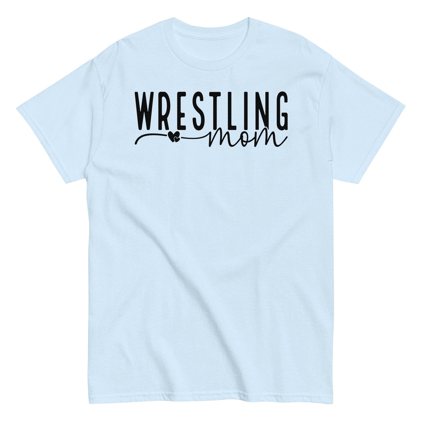 Wrestling Mom Shirt - Black Text Light Blue / S Spirit Gear Collective T-Shirt