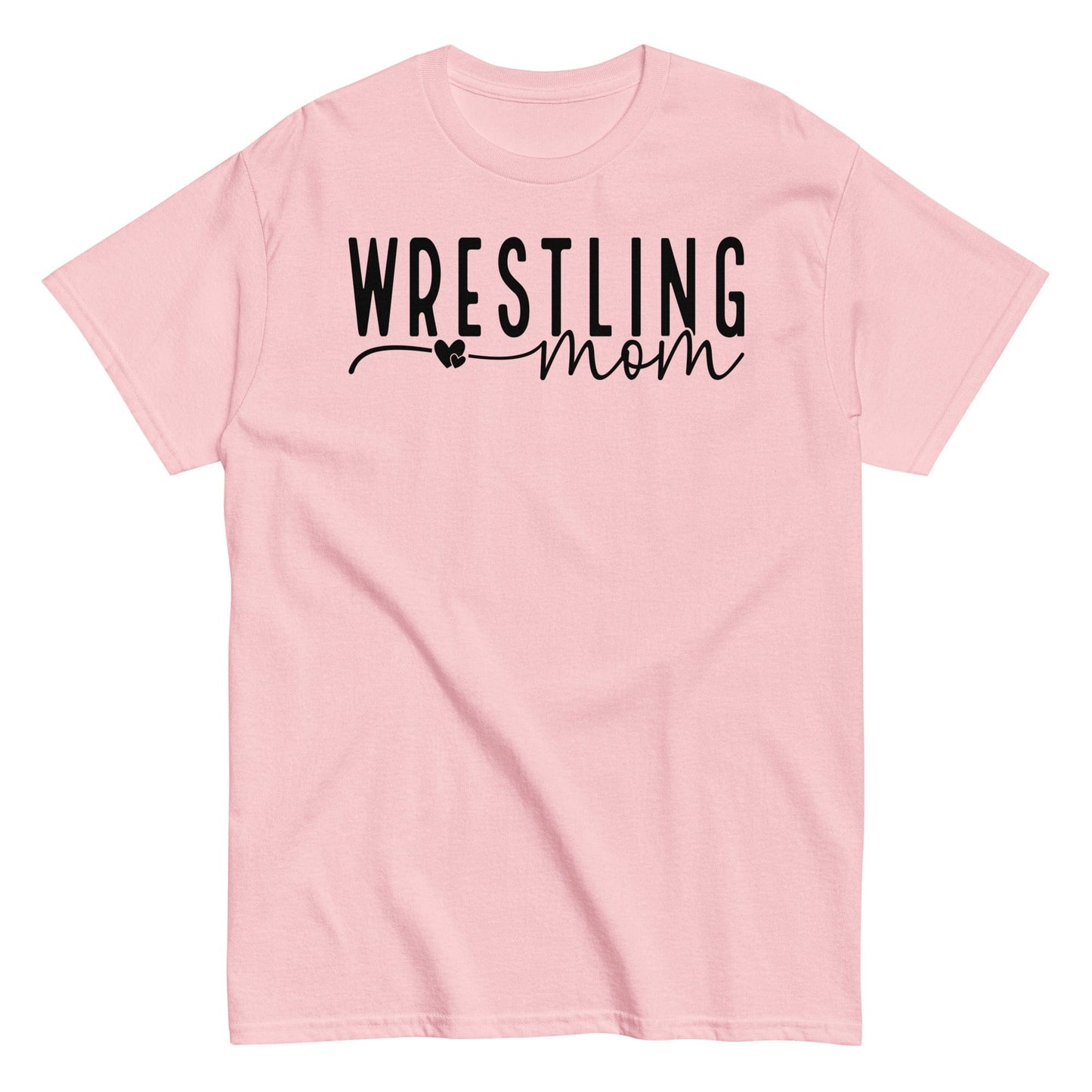 Wrestling Mom Shirt - Black Text Light Pink / S Spirit Gear Collective T-Shirt