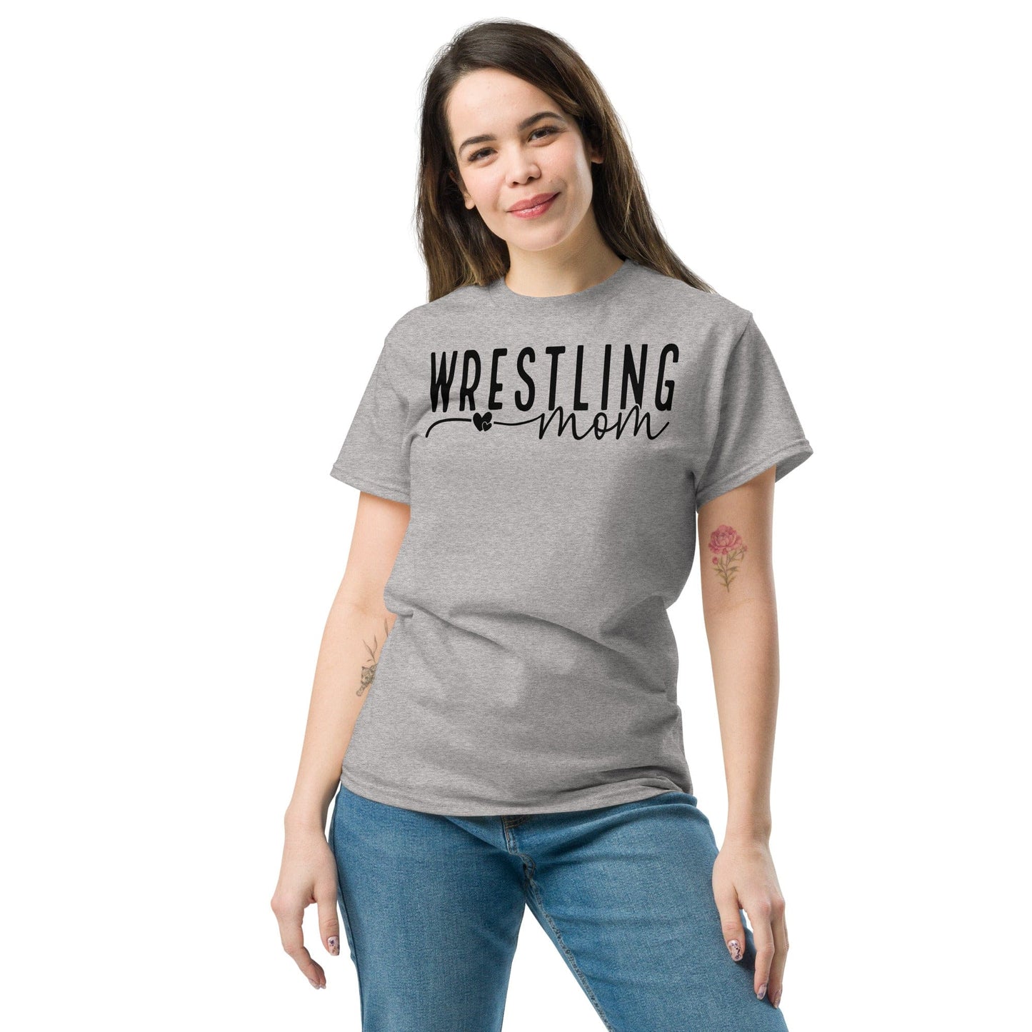 Wrestling Mom Shirt - Black Text Spirit Gear Collective T-Shirt