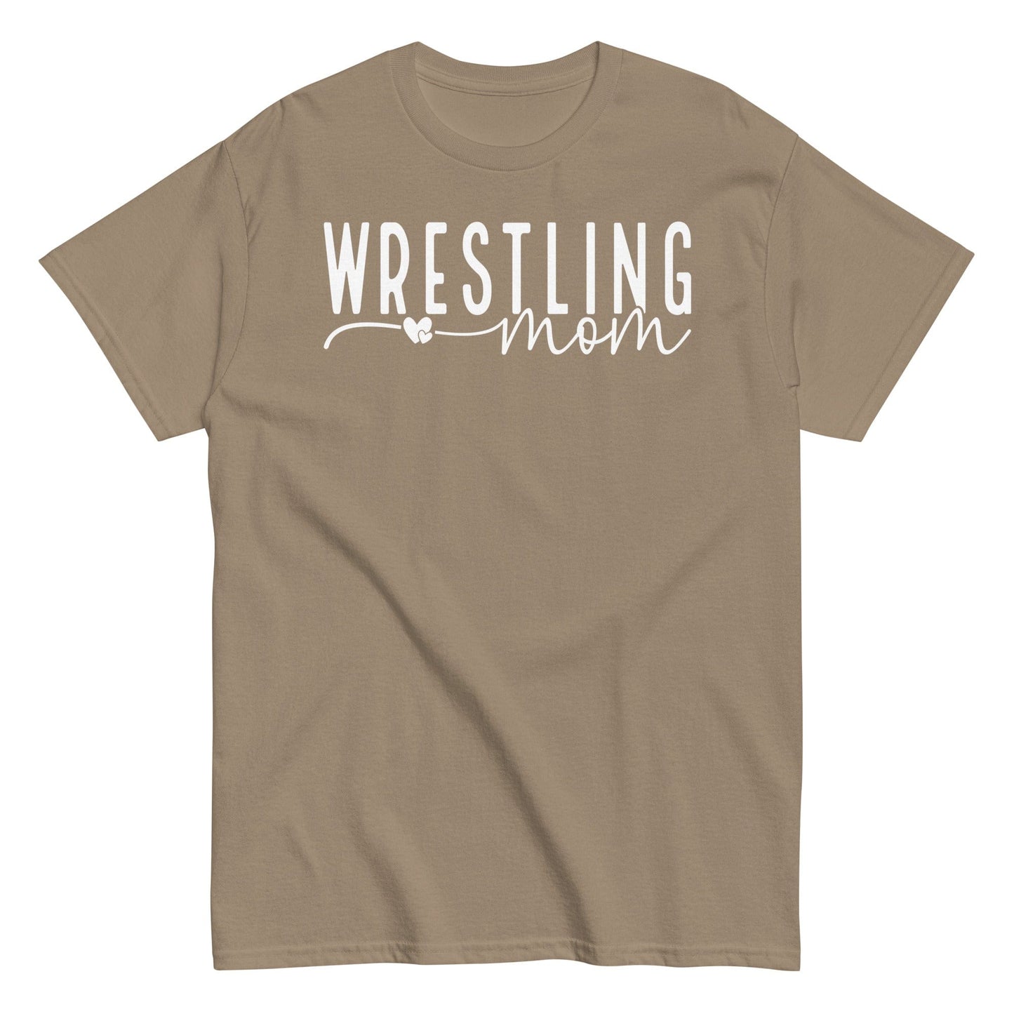 Wrestling Mom Shirt - White Text Brown Savana / S Spirit Gear Collective T-Shirt