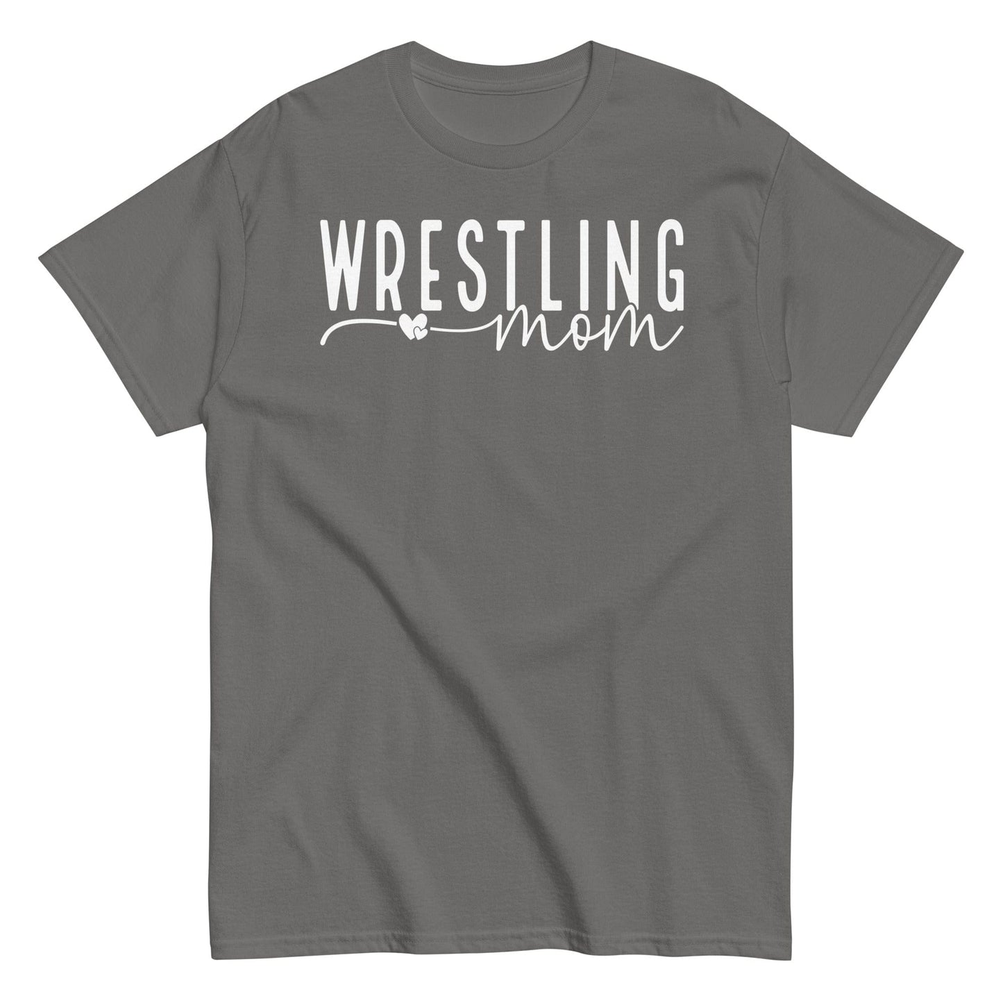 Wrestling Mom Shirt - White Text Charcoal / S Spirit Gear Collective T-Shirt