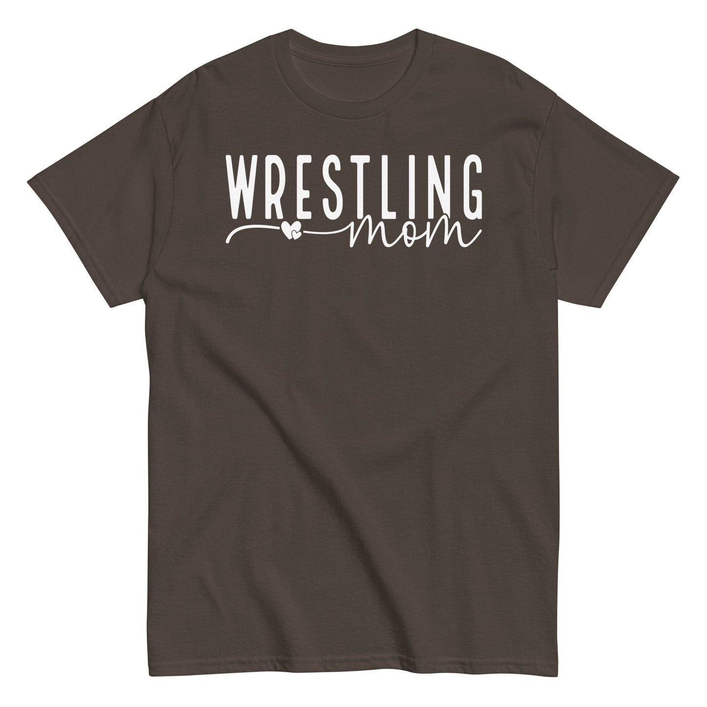 Wrestling Mom Shirt - White Text Dark Chocolate / S Spirit Gear Collective T-Shirt