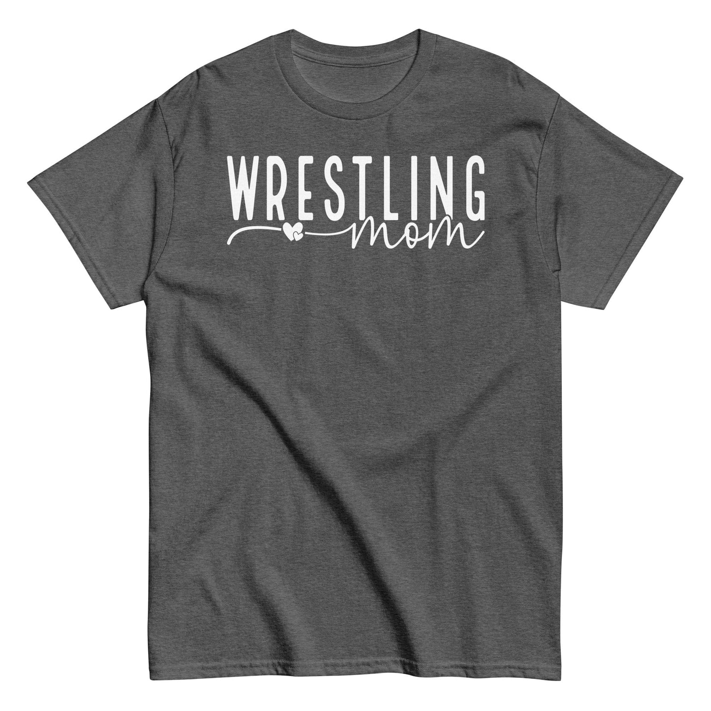 Wrestling Mom Shirt - White Text Dark Heather / S Spirit Gear Collective T-Shirt