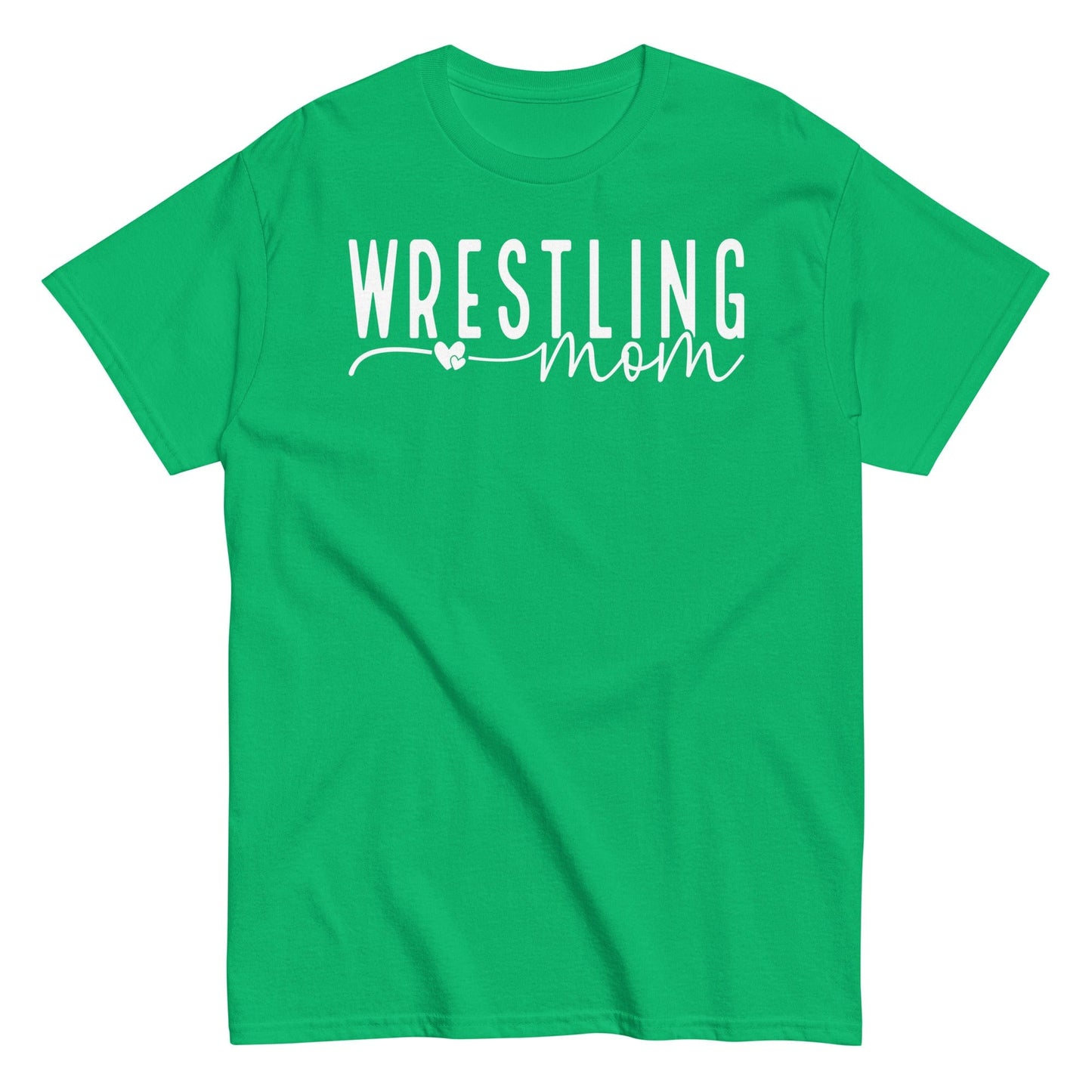Wrestling Mom Shirt - White Text Irish Green / S Spirit Gear Collective T-Shirt