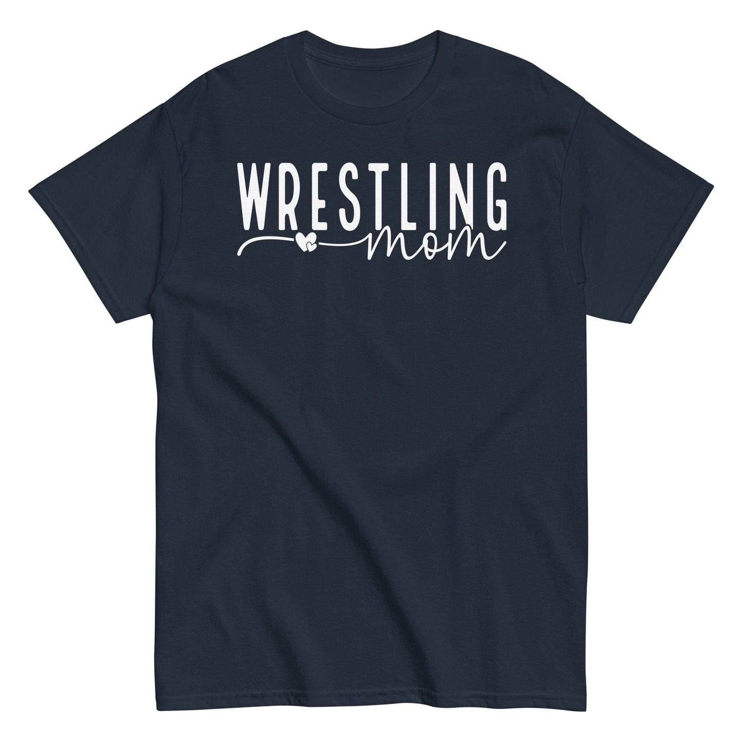 Wrestling Mom Shirt - White Text Navy / S Spirit Gear Collective T-Shirt