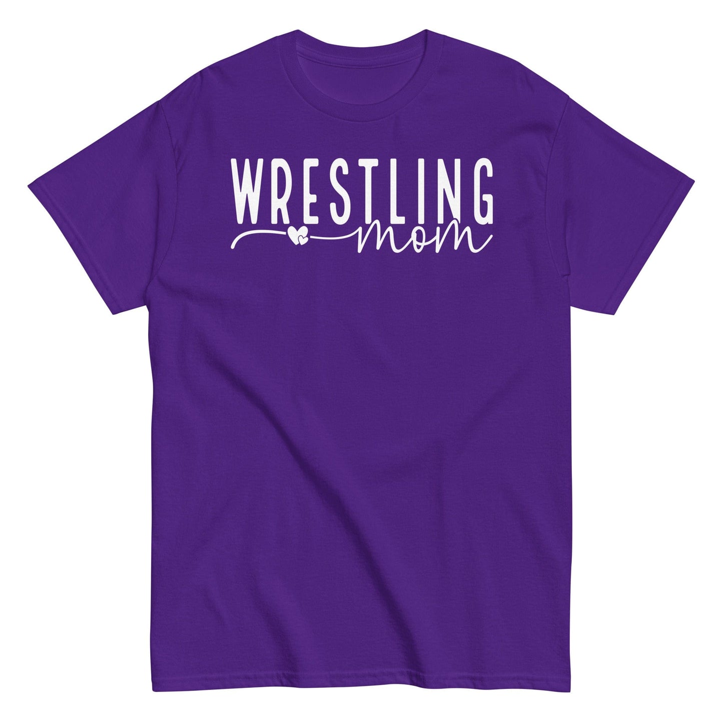 Wrestling Mom Shirt - White Text Purple / S Spirit Gear Collective T-Shirt
