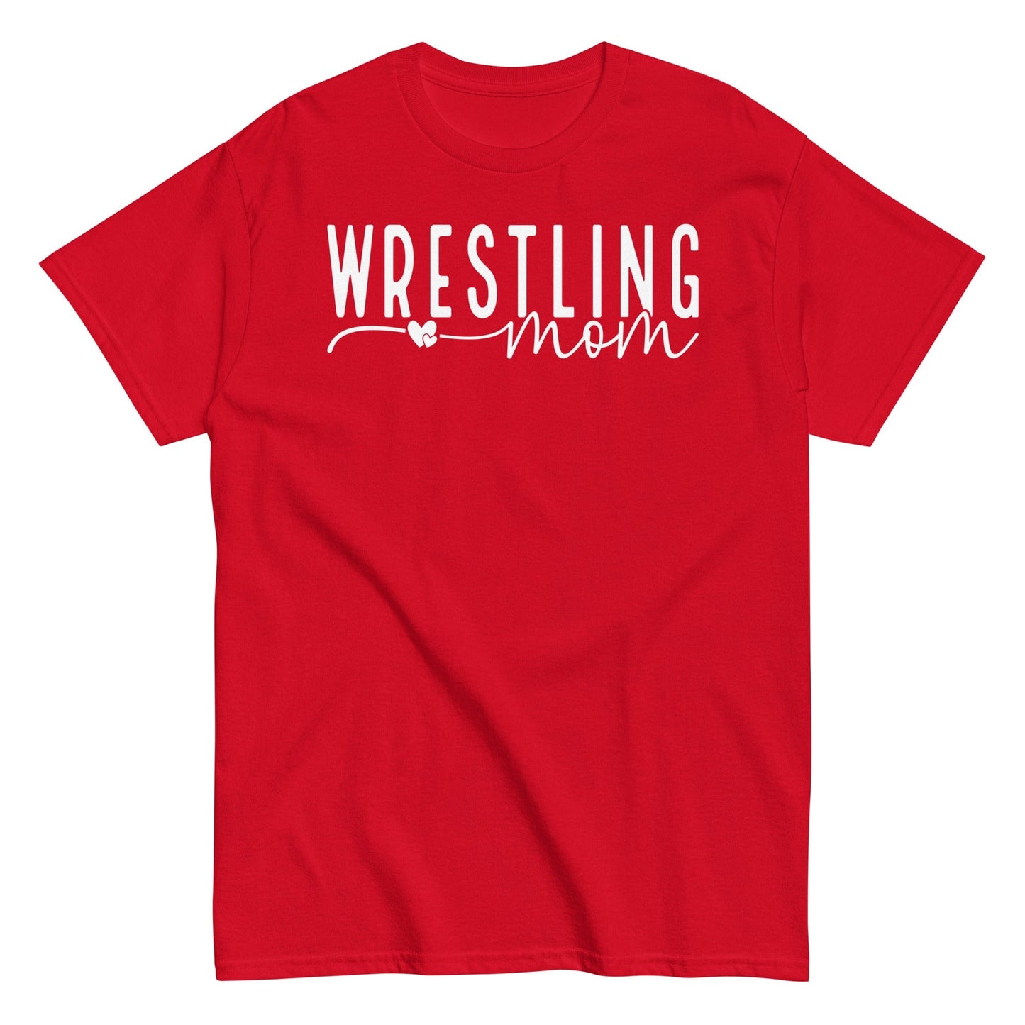 Wrestling Mom Shirt - White Text Red / S Spirit Gear Collective T-Shirt