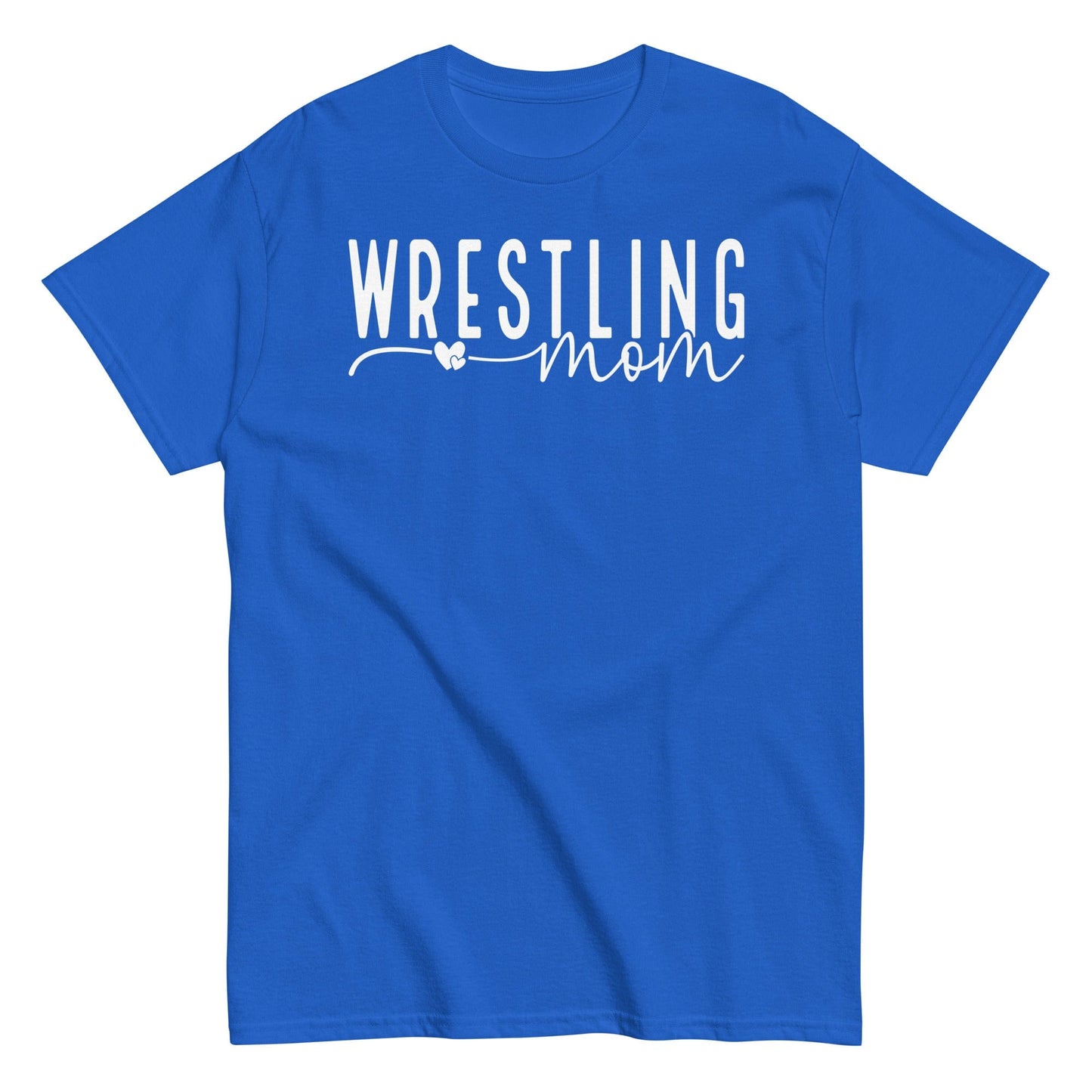 Wrestling Mom Shirt - White Text Royal / S Spirit Gear Collective T-Shirt