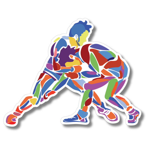 Abstract Wrestlers Sticker Spirit Gear Collective Sticker