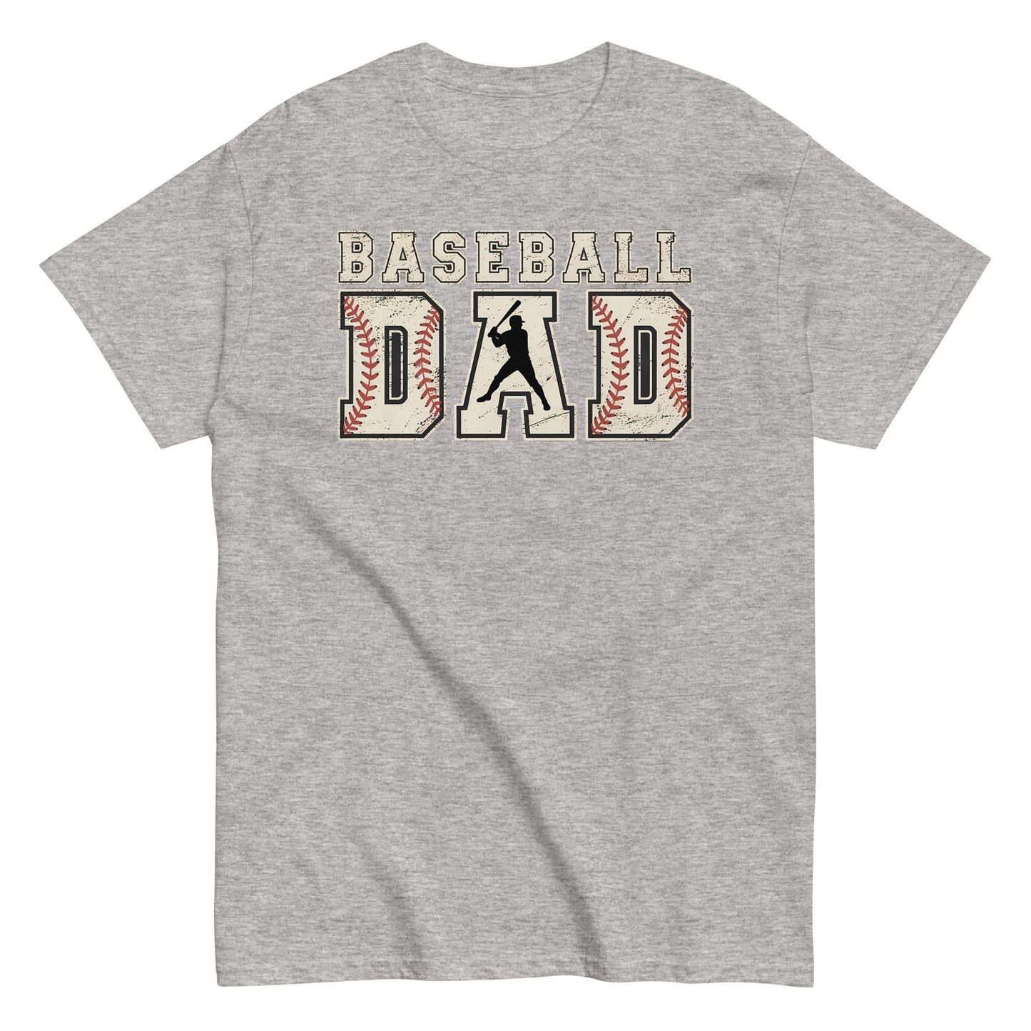 Baseball Dad Graphic T-Shirt – Vintage Baseball Stitch Design Tee Sport Grey / S Spirit Gear Collective T-Shirt