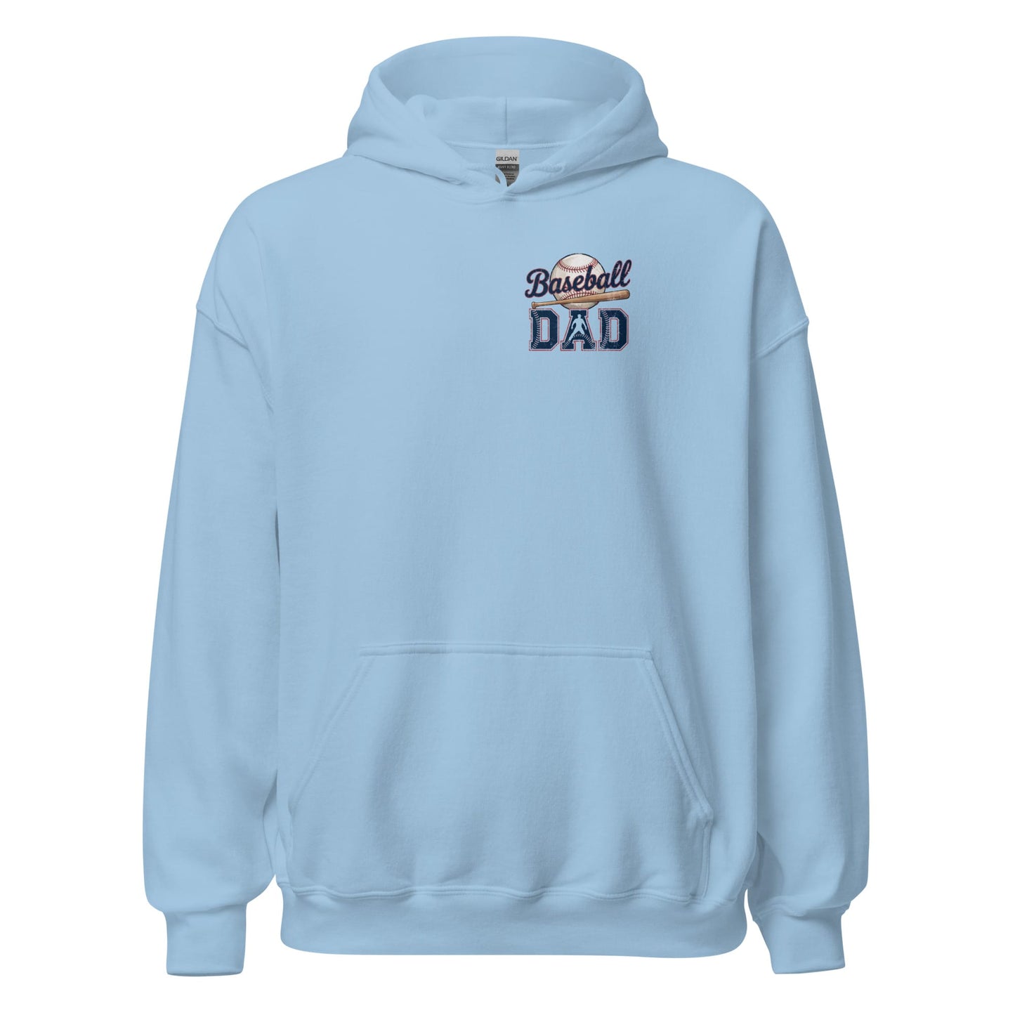Baseball Dad Hoodie – Game Day Pullover Baseball Hoodie Light Blue / S Spirit Gear Collective Hoodie