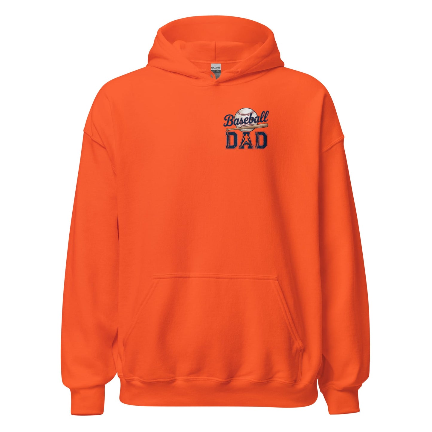 Baseball Dad Hoodie – Game Day Pullover Baseball Hoodie Orange / S Spirit Gear Collective Hoodie