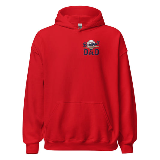 Baseball Dad Hoodie – Game Day Pullover Baseball Hoodie Red / S Spirit Gear Collective Hoodie