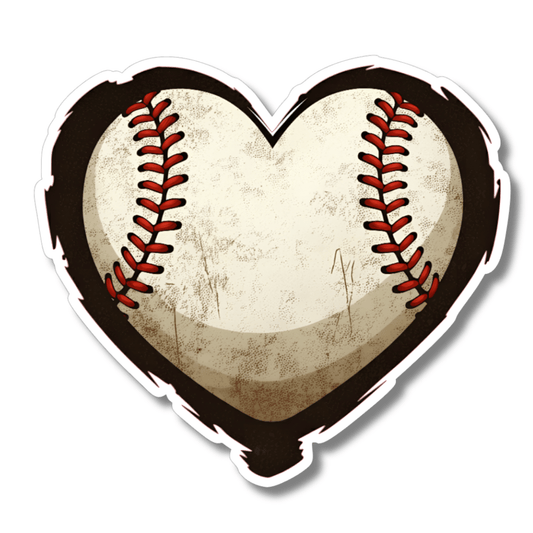 Baseball Heart Sticker Spirit Gear Collective Sticker