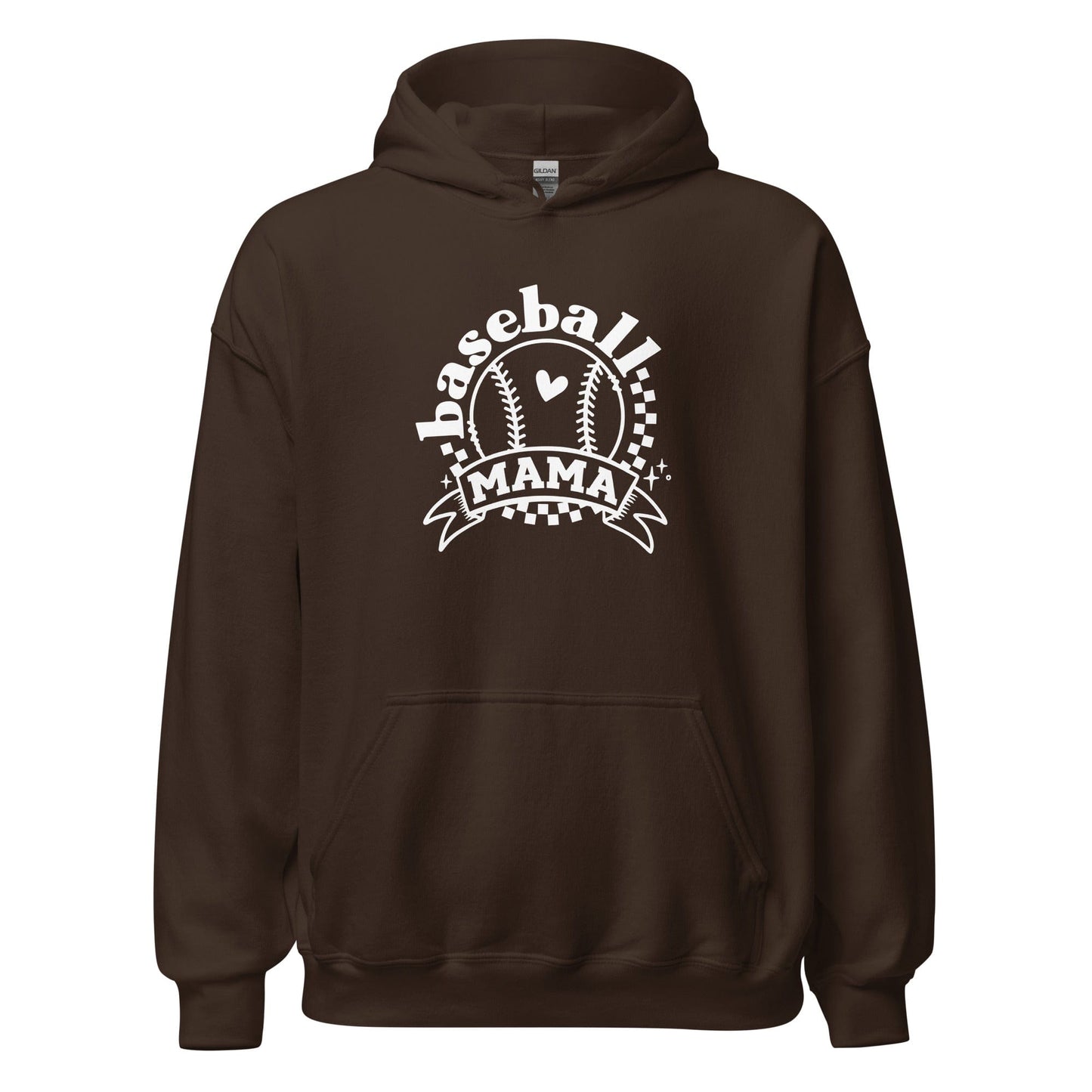 Baseball Mama Hoodie Dark Chocolate / S Spirit Gear Collective Hoodie