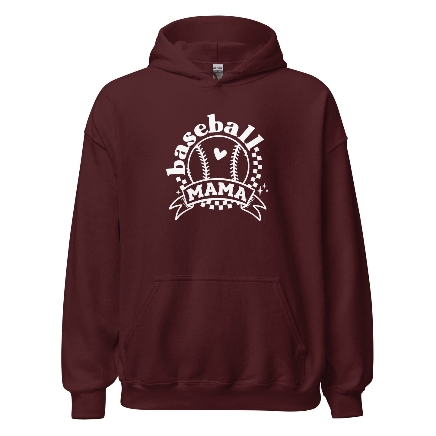 Baseball Mama Hoodie Maroon / S Spirit Gear Collective Hoodie