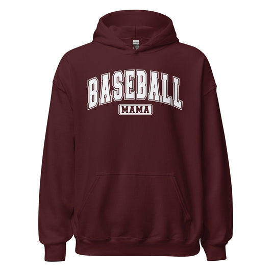 Baseball Mama Hoodie Maroon / S Spirit Gear Collective Hoodie