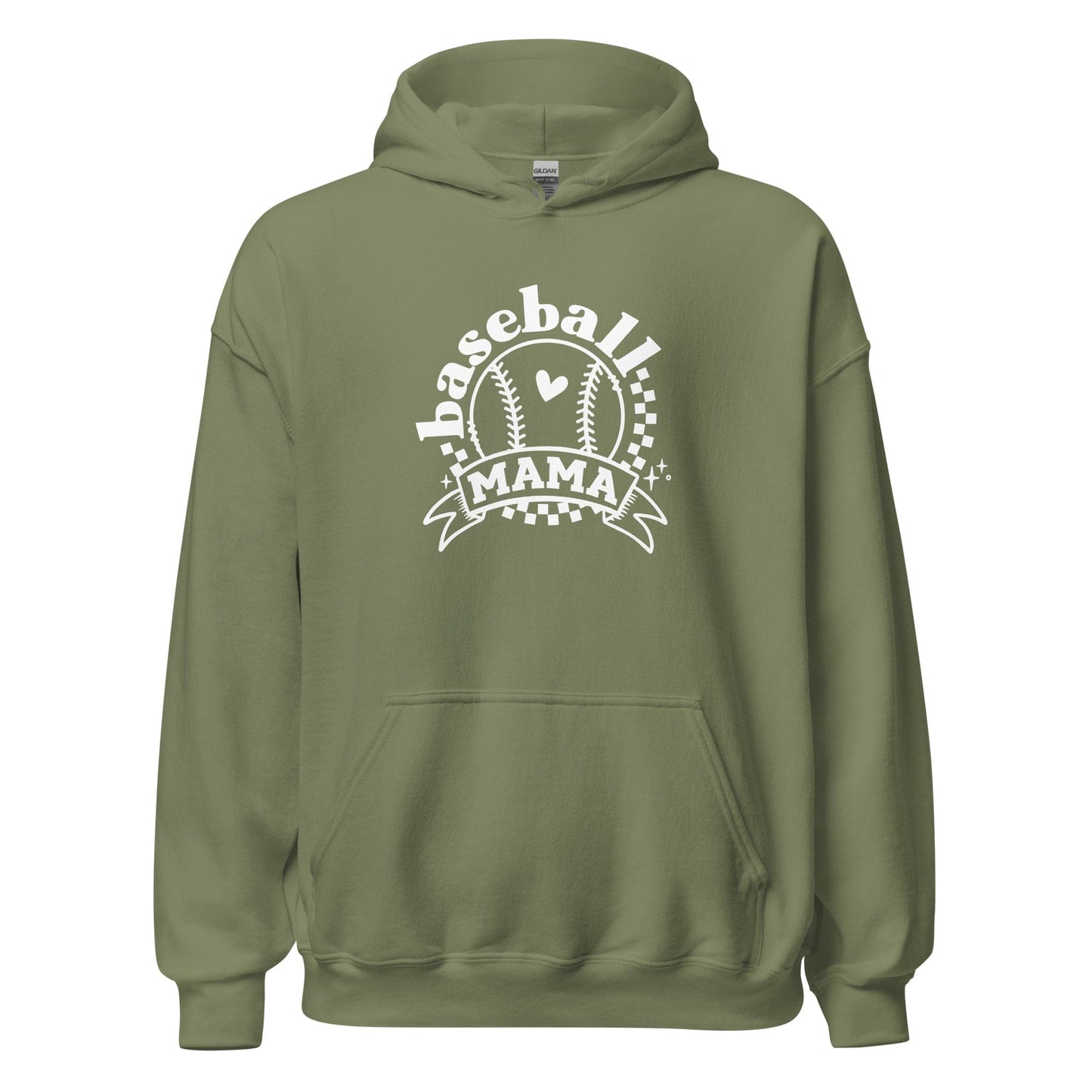 Baseball Mama Hoodie Military Green / S Spirit Gear Collective Hoodie