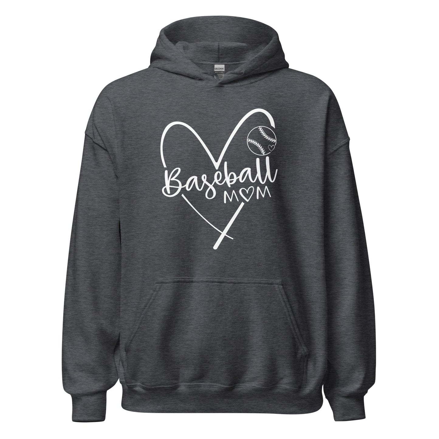 Baseball Mom Hoodie Dark Heather / S Spirit Gear Collective Hoodie