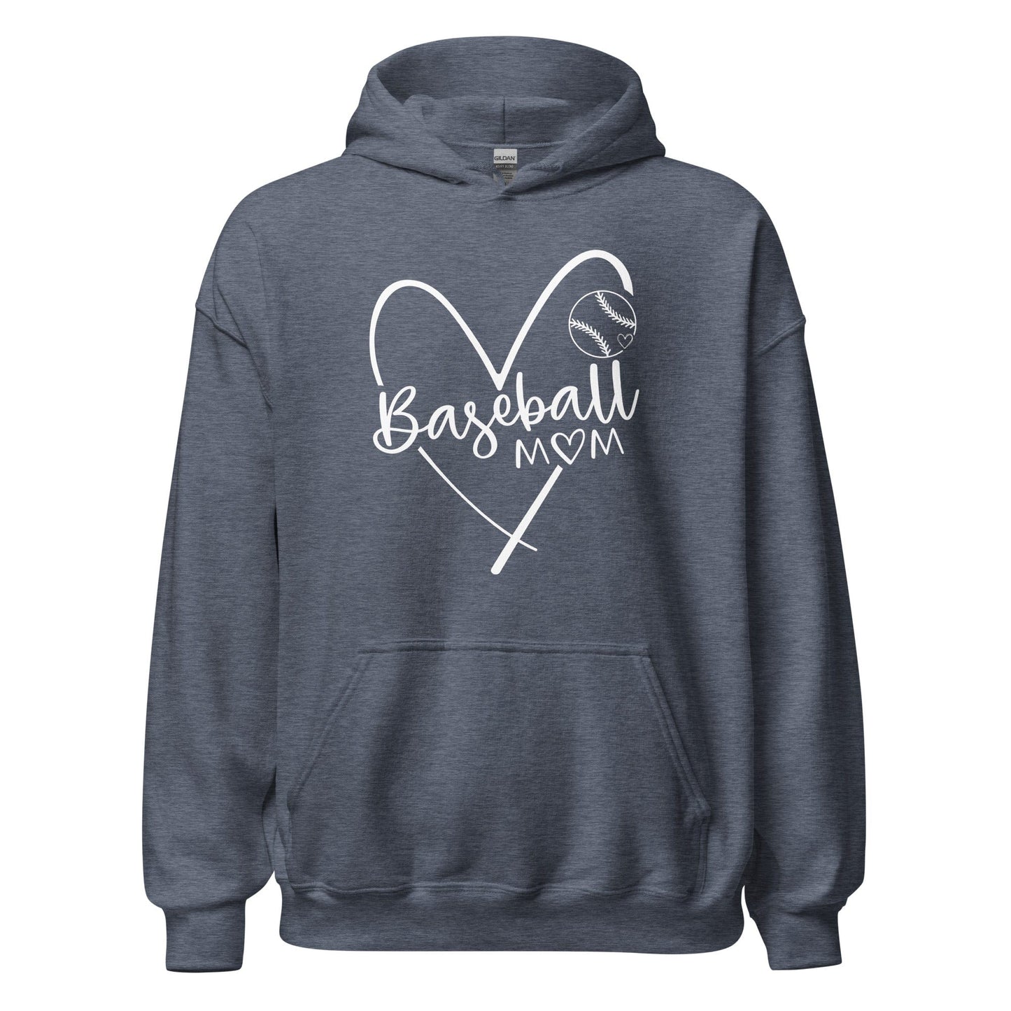 Baseball Mom Hoodie Heather Sport Dark Navy / S Spirit Gear Collective Hoodie