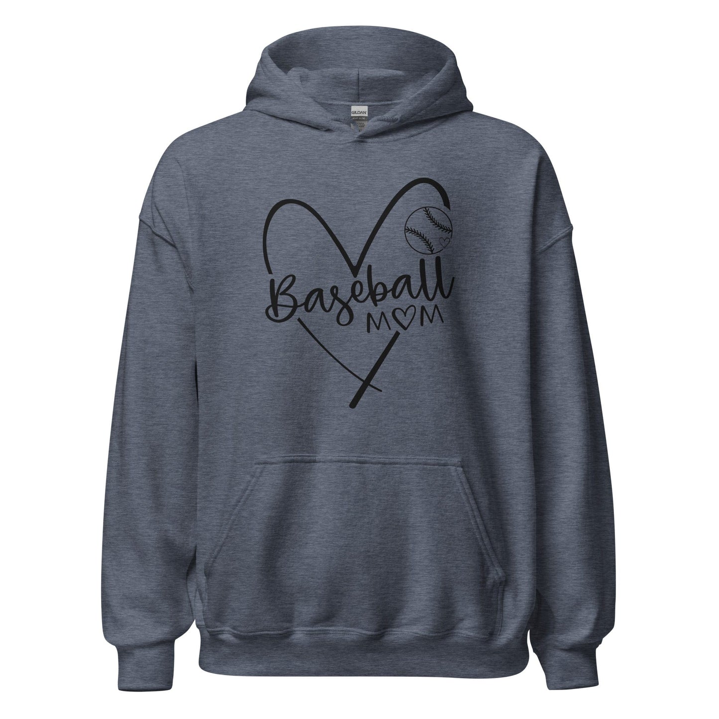 Baseball Mom Hoodie Heather Sport Dark Navy / S Spirit Gear Collective Hoodie