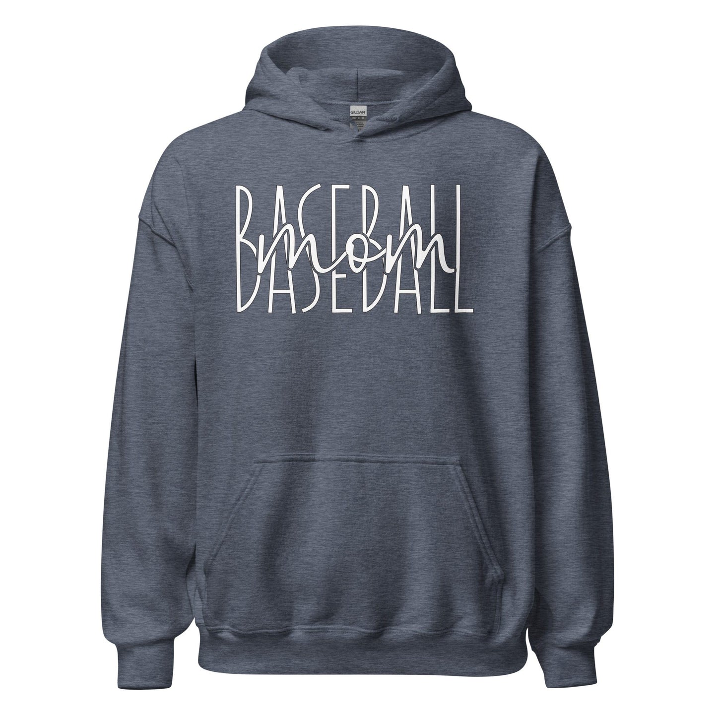 Baseball Mom Hoodie Heather Sport Dark Navy / S Spirit Gear Collective Hoodie