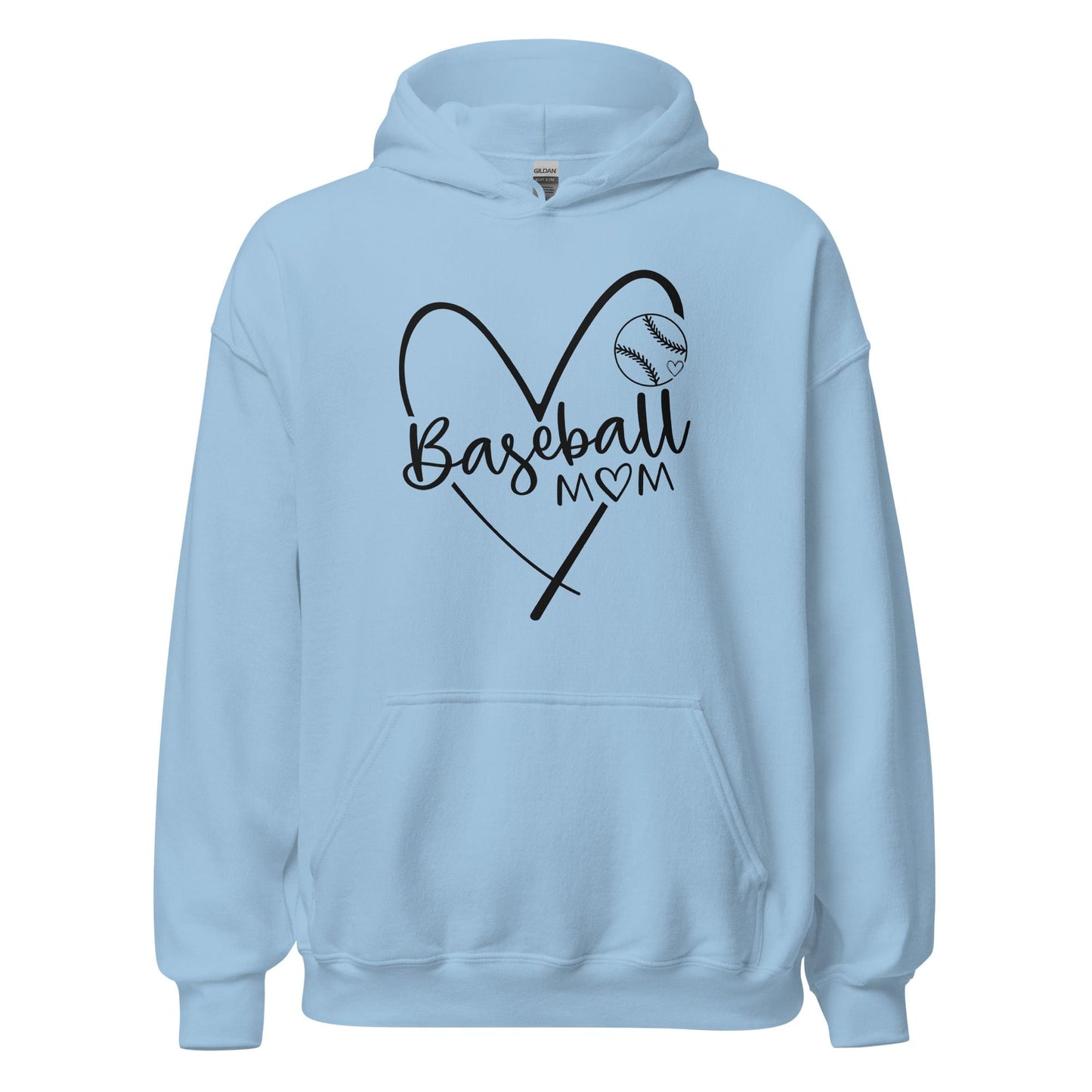 Baseball Mom Hoodie Light Blue / S Spirit Gear Collective Hoodie