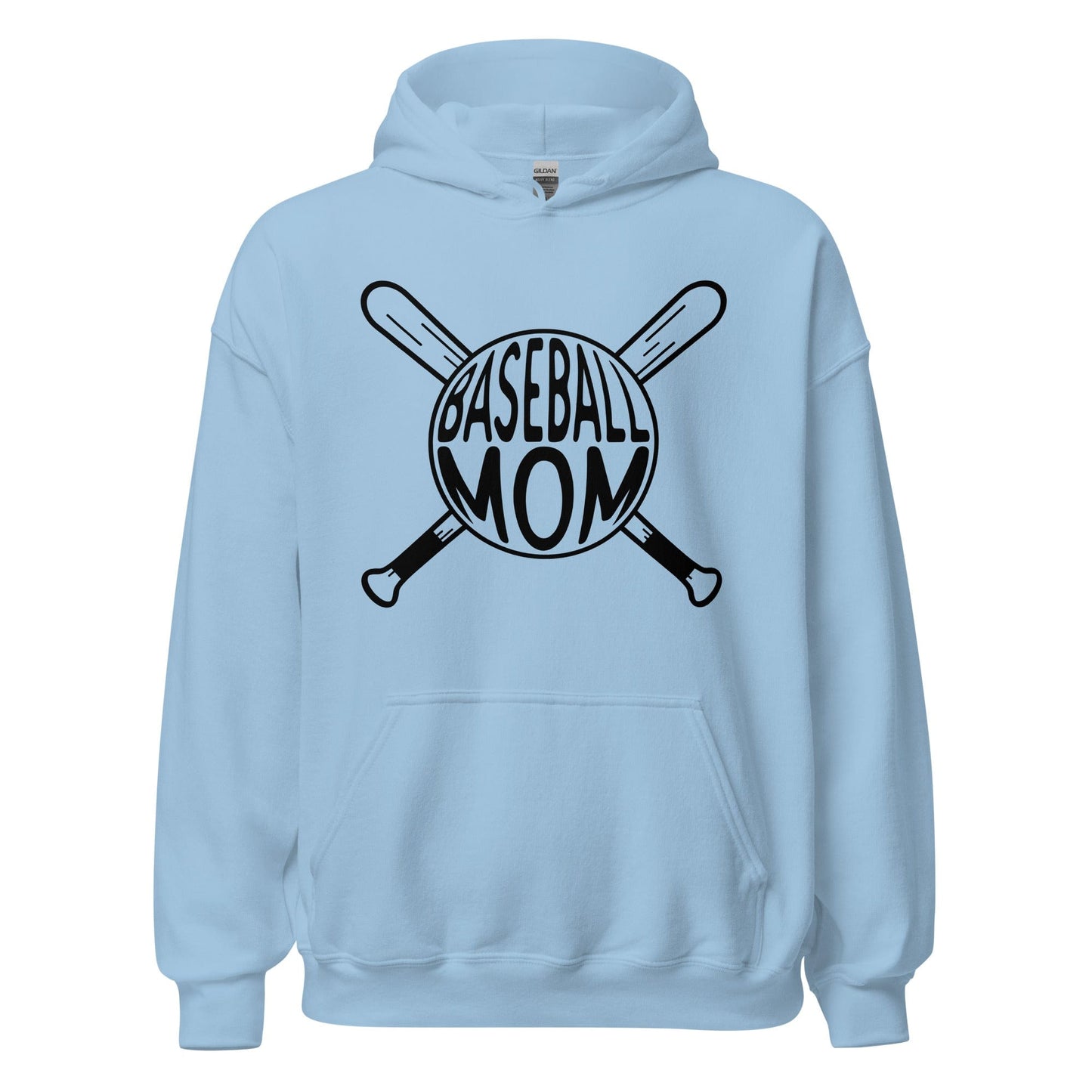 Baseball Mom Hoodie Light Blue / S Spirit Gear Collective Hoodie