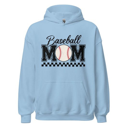 Baseball Mom Hoodie Light Blue / S Spirit Gear Collective Hoodie